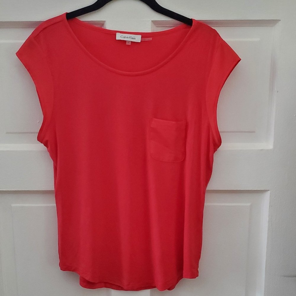 Calvin Klein Cap Sleeve Blouse - M